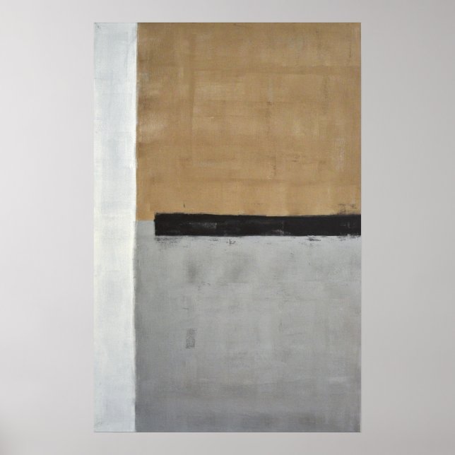 'Above' Neutral Abstract Art Poster Print (Front)