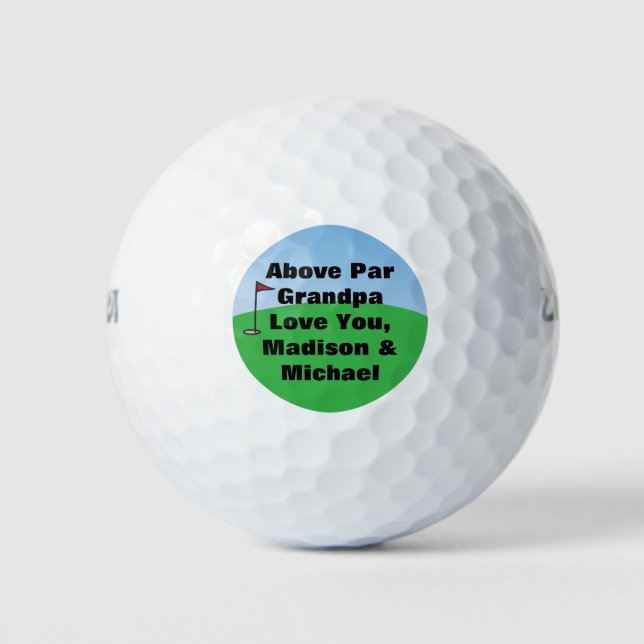 Above Par Personalized Custom Golf Balls (Front)