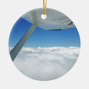 Above the clouds ceramic ornament