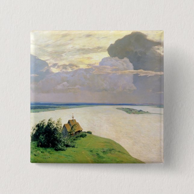 Above the Eternal Peace, 1894 2 Inch Square Button (Front)
