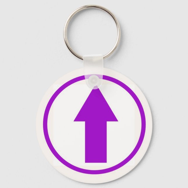 Above the influence - Purple Keychain (Front)