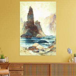 Above Tower Falls, Moran, 1872 Canvas Print