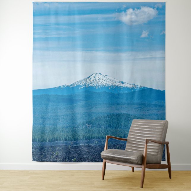 Above Tree Line // Blue Forest and Sky Tapestry (In Situ)