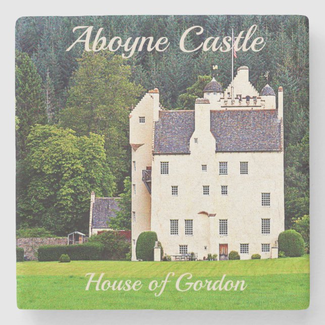 Aboyne Castle – House of Gordon Stone Coaster (Front)