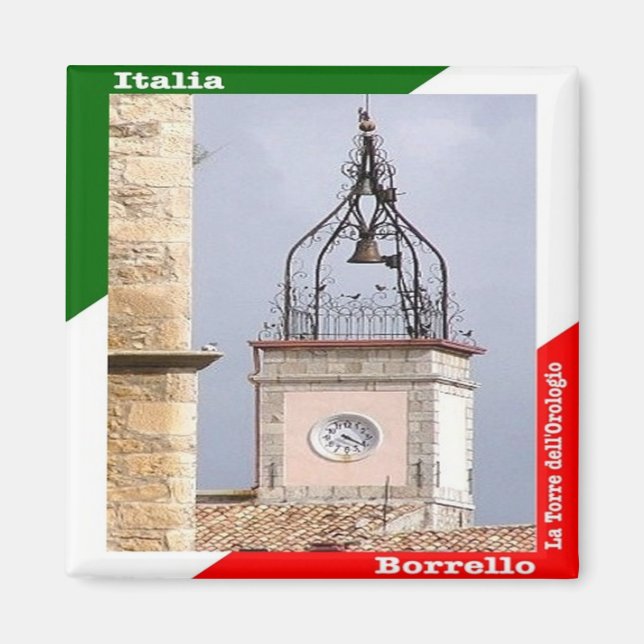 ABR017 BORRELLO, The Clock Tower, Fridge Magnet (Front)