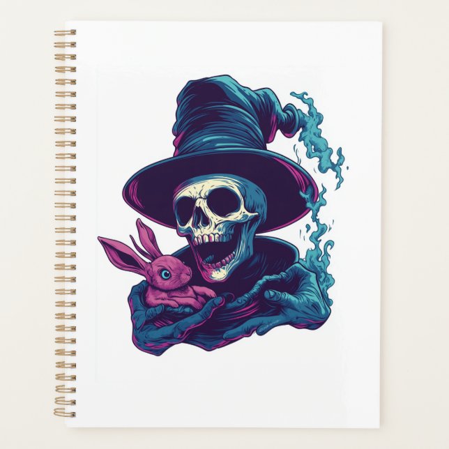 Abra-Cadabra Bones � Funny Magic Skull Planner (Front)
