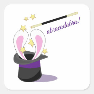 Abracadabra Hat Square Sticker
