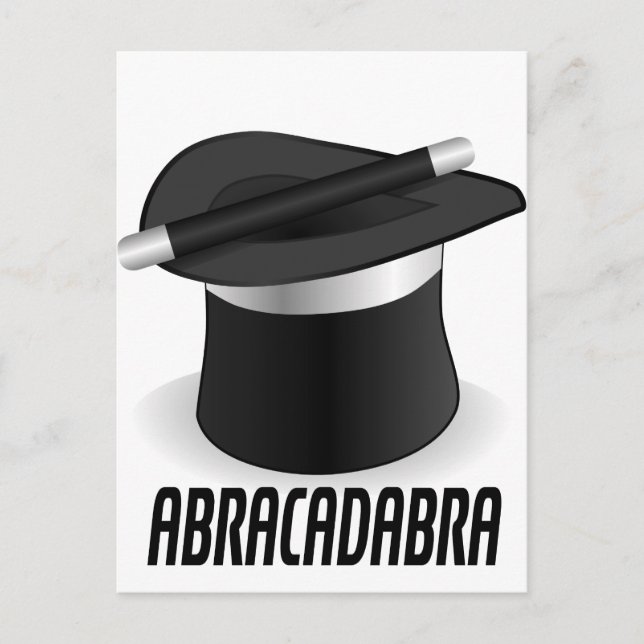 Abracadabra Magic Top Hat Postcard (Front)