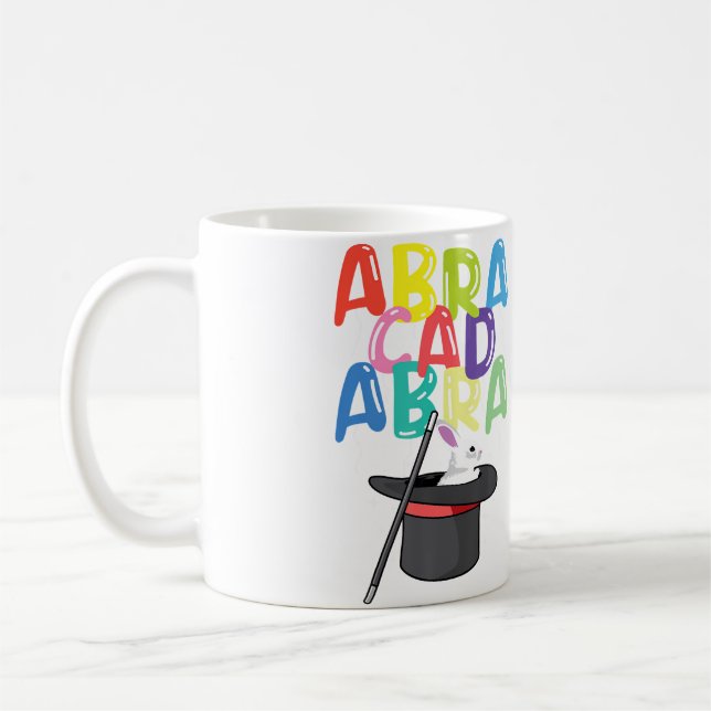 Abracadabra Magician Rabbit In A Hat Magic Wand Coffee Mug (Left)