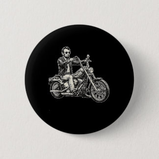 Abraham Abe Lincoln Motorcycle Aamerican Biker Usa 2 Inch Round Button