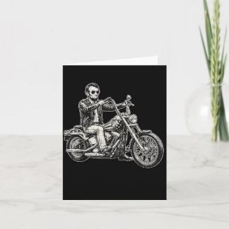 Abraham Abe Lincoln Motorcycle Aamerican Biker Usa Card