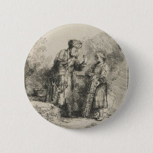Abraham and Isaac 2 Inch Round Button
