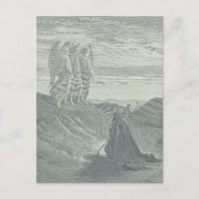 Abraham and the Three Angels Holiday Postcard (Front)
