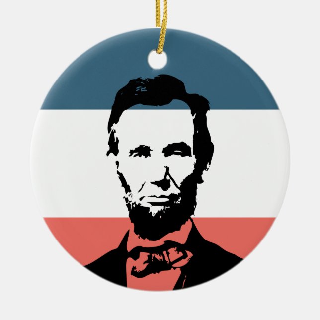 Abraham Lincoln 16th President Ceramic Ornament (Front)