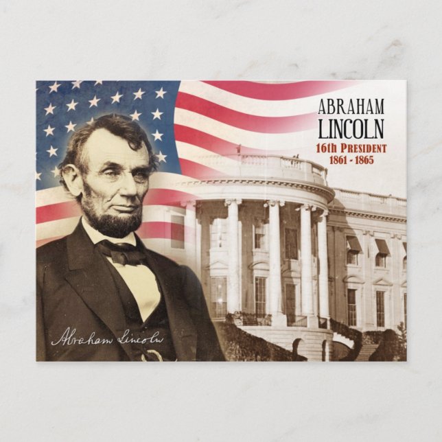 Abraham Lincoln - 16th President of the U.S. Postcard (Front)