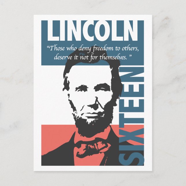Abraham Lincoln 16th President Postcard (Front)
