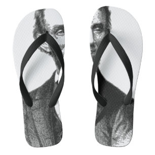 Abraham Lincoln 1865 "The great emancipator" Flip Flops