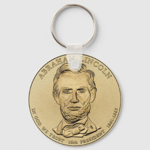 Abraham Lincoln $1 Presidential Coin Keychain