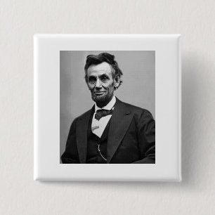 Abraham Lincoln 2 Inch Square Button