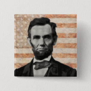 Abraham Lincoln 2 Inch Square Button