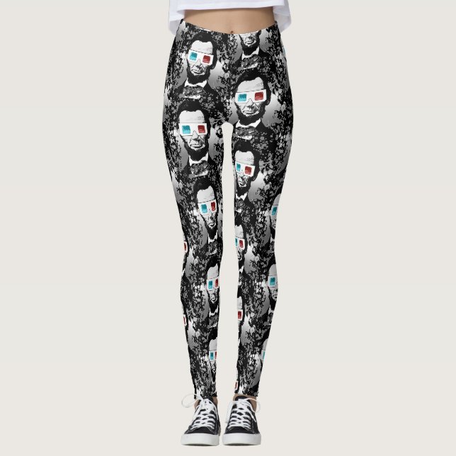 Abraham Lincoln - 3D Leggings (Front)