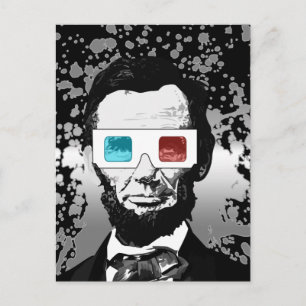 Abraham Lincoln - 3D  Postcard