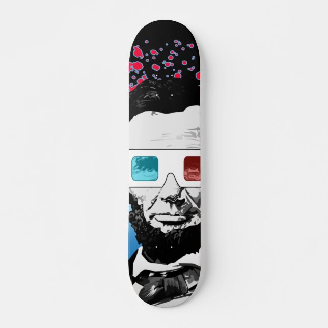 Abraham Lincoln - 3D Skateboard (Front)