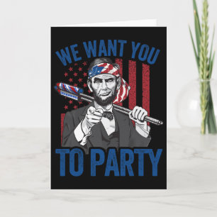 Abraham Lincoln 4th Of July Shirt Men American Usa Card