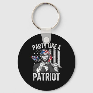 Abraham Lincoln 4th Of July Shirt Men American Usa Keychain