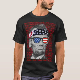 Abraham Lincoln America! Patriotic USA Vintage T-Shirt