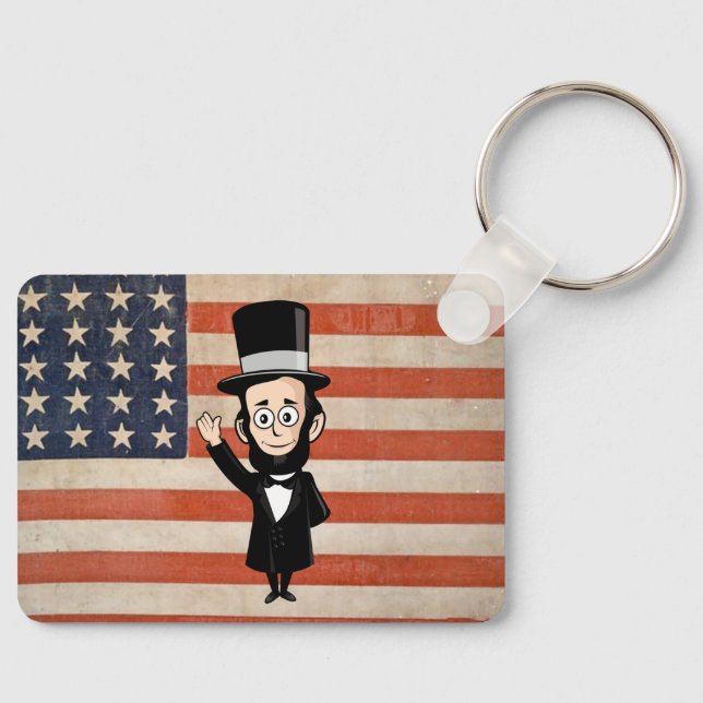 Abraham Lincoln American Patriot Keychain (Front)