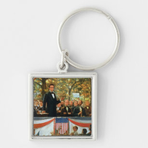 Abraham Lincoln and Stephen A. Douglas Keychain