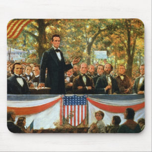 Abraham Lincoln and Stephen A. Douglas Mouse Pad