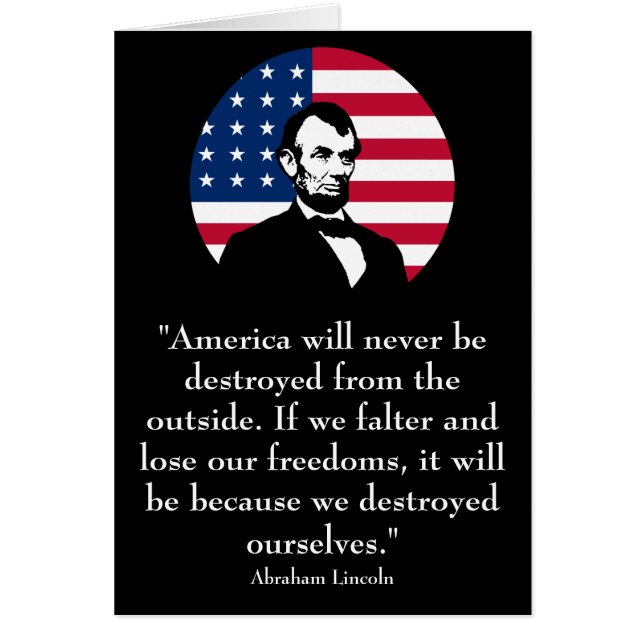 Abraham Lincoln and The American Flag (Front)