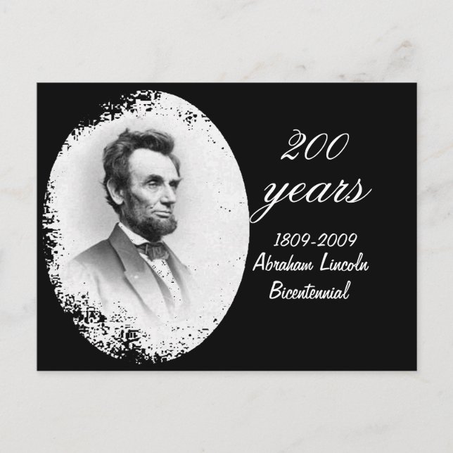 Abraham Lincoln Bicentennial Commemorative Postcard (Front)