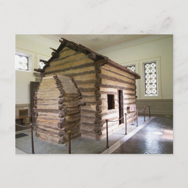 Abraham Lincoln BIrthplace Cabin Replica Postcard (Front)