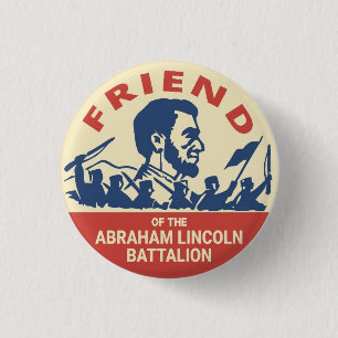 Abraham Lincoln Brigade Emblem Badge 1 Inch Round Button