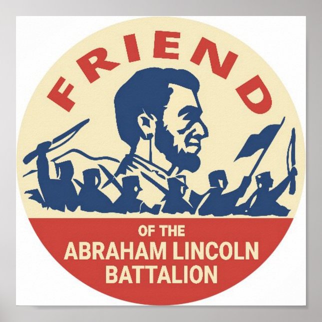 Abraham Lincoln Brigade Emblem Badge Poster (Front)