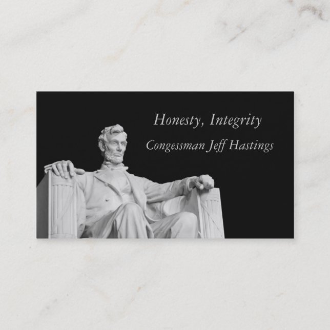Abraham Lincoln Business Card (Front)
