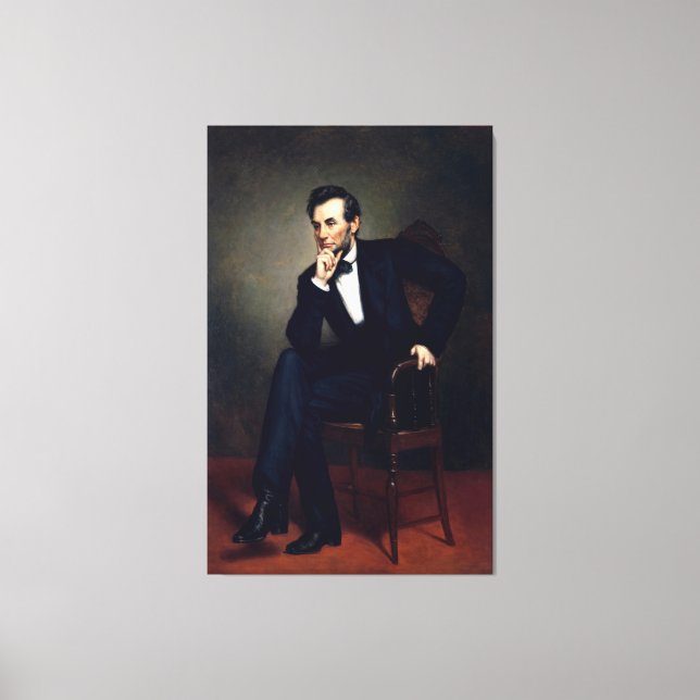 ABRAHAM LINCOLN by George Peter Alexander Healy Canvas Print (Front)