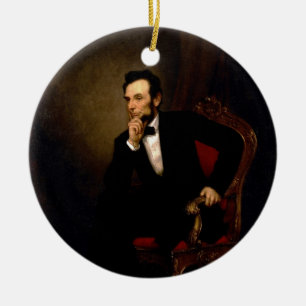 Abraham Lincoln by George Peter Alexander Healy Ceramic Ornament