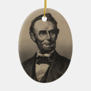Abraham Lincoln Ceramic Ornament