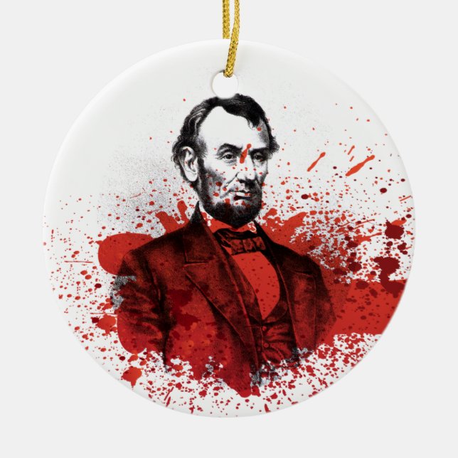 Abraham Lincoln Ceramic Ornament (Front)