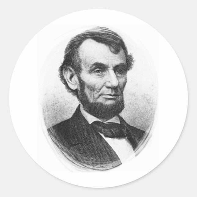 Abraham Lincoln Classic Round Sticker (Front)