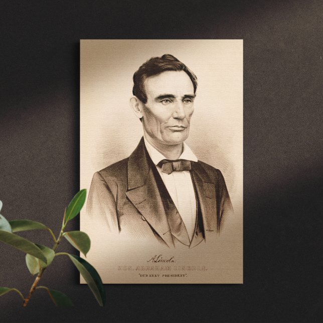 Abraham Lincoln Elected President 1860 Lithograph Canvas Print (Creator Uploaded)
