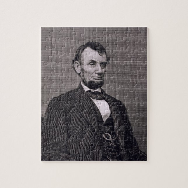 Abraham Lincoln, engraved from a photograph by Wil Jigsaw Puzzle (Vertical)