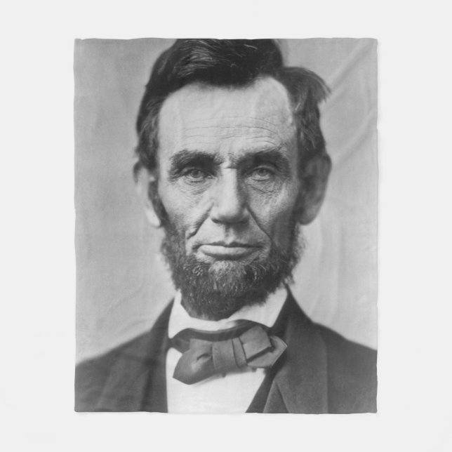 Abraham Lincoln Fleece Blanket (Front)