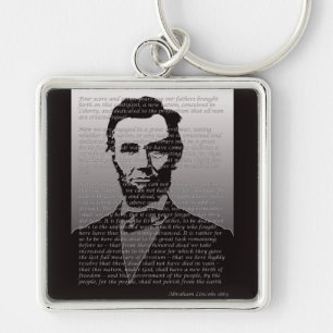 Abraham Lincoln Gettysburg Address Keychain