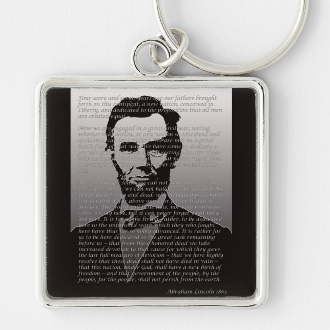 Abraham Lincoln Gettysburg Address Keychain (Front)