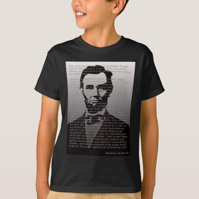 Abraham Lincoln Gettysburg Address T-Shirt (Front)